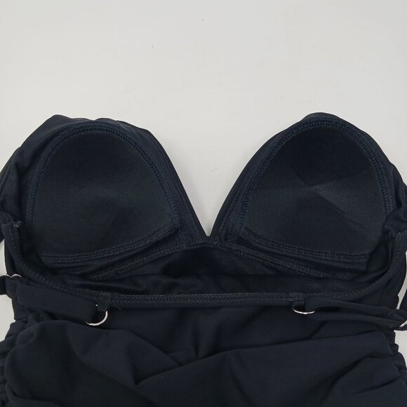 MagicSuit Celine Black Swimsuit Swim Dress Size 8 Ruched Shaping Pool Beach - Picture 12 of 16